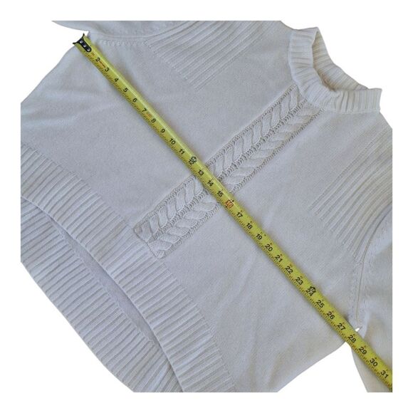 NOTSHY Cashmere France Sweater Jumper Nupp Stitch Cable Knit Cream L Relaxed Fit - Picture 11 of 16